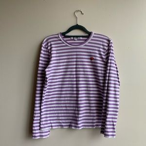 Authentic Comme Des Garcons Play striped shirt